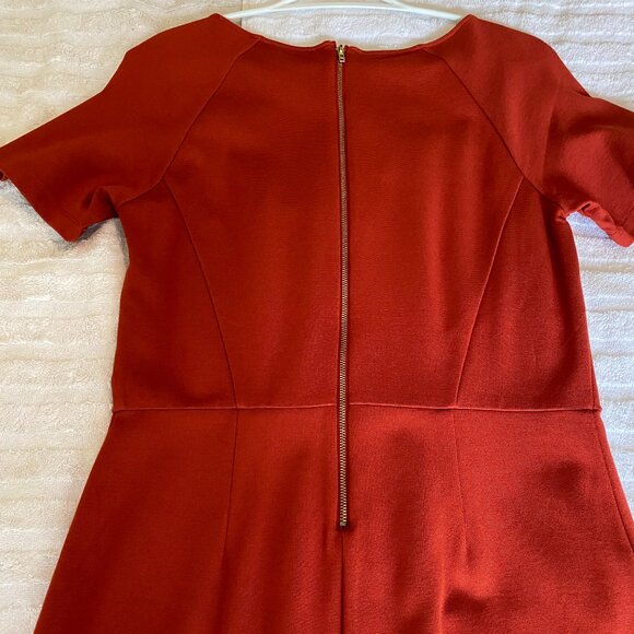 "Peplum" style dress, dark orange (copper-ish) - Picture 5 of 12